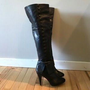 Pour La Victorie Over The Knee Heeled Boots
